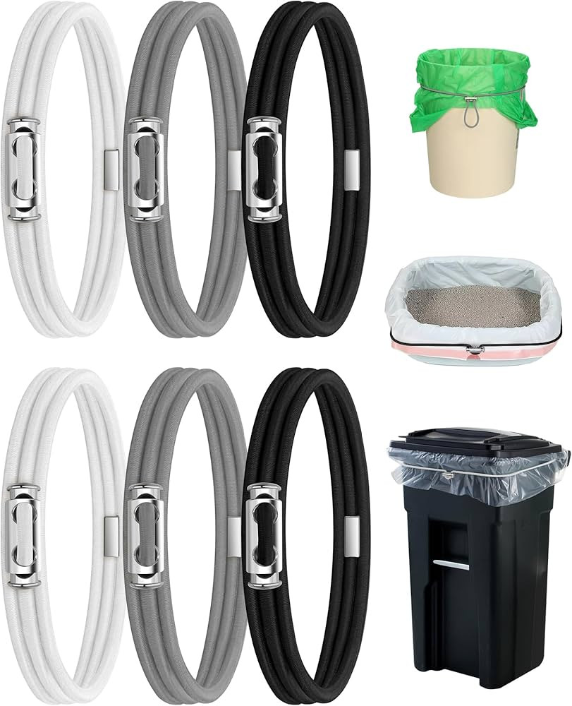 Garbage Can Bands Cord Lord Design Adjustable Large Trash Can Rubber Bands Fits 8-33 Gallon Trash... | Amazon (US)