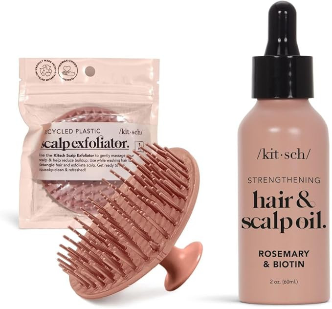 Kitsch Hair Scalp Massager Shampoo Brush & Rosemary Oil with Discount | Amazon (US)