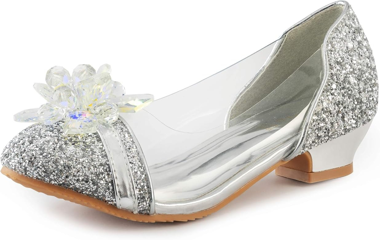 FUNNA Elsa Shoes for Toddler Girls Princess Flats Wedding Party | Amazon (US)