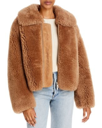 Kala Shearling Zip Front Coat | Bloomingdale's (US)