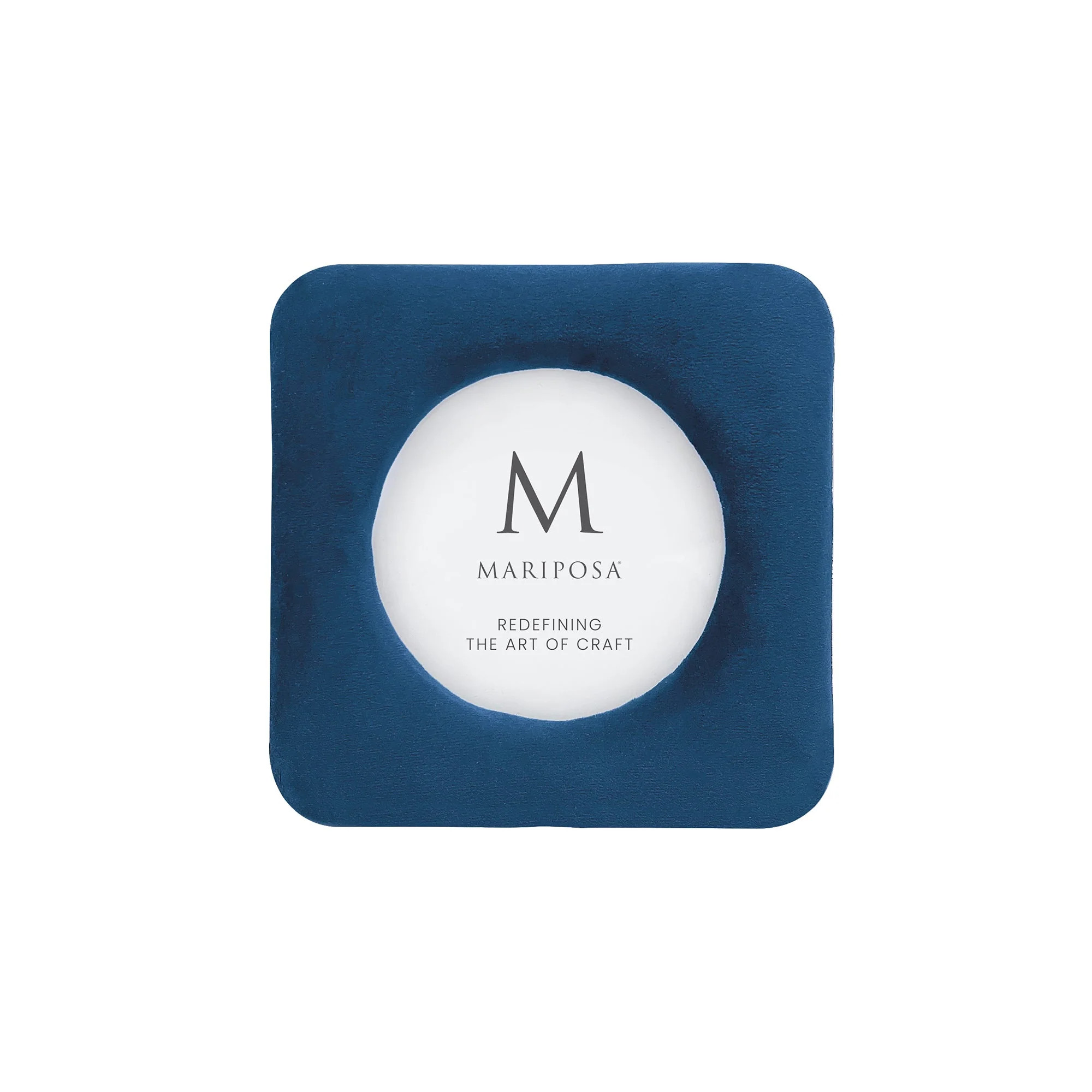 Lola Indigo Velvet Round 4x4 Frame | Mariposa