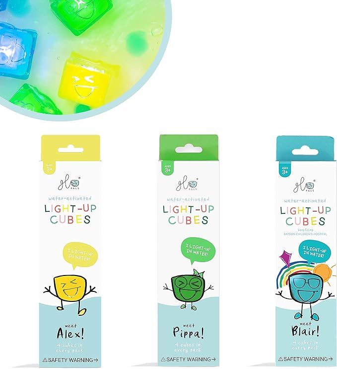 Glo Pals Water-Activated Light-Up Cubes Bundle for Sensory Play (Extraordinary Earth – Green, Y... | Amazon (US)