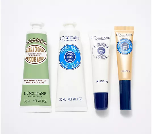 L'Occitane Nourishing Nail, Hand and Lip 4-Piece Set | QVC