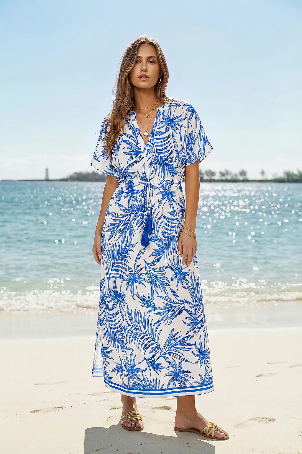 Saltwater Tide Tropical Maxi Dress | Cupshe US