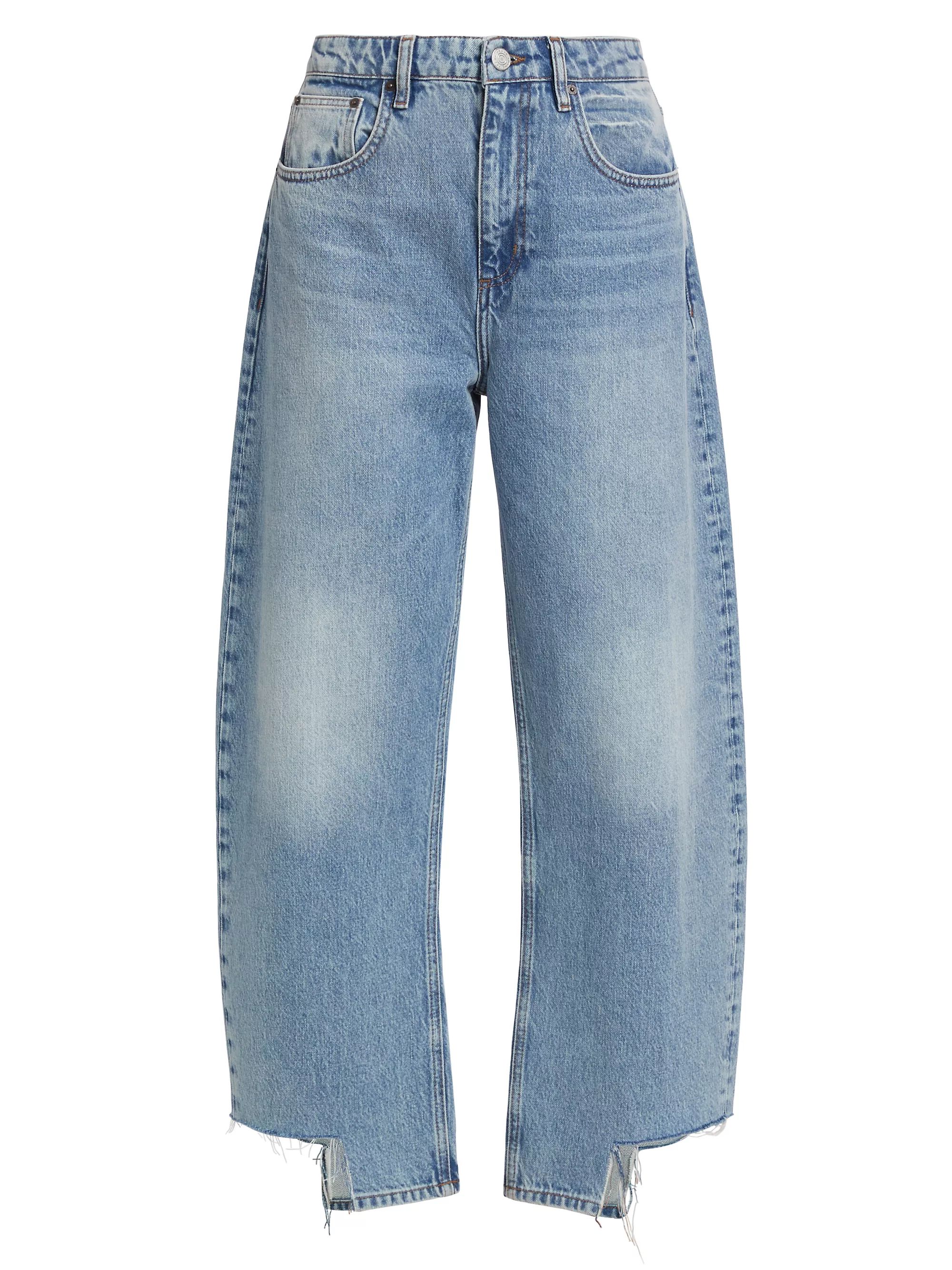Long Barrel Inseam Step-Hem Jeans | Saks Fifth Avenue