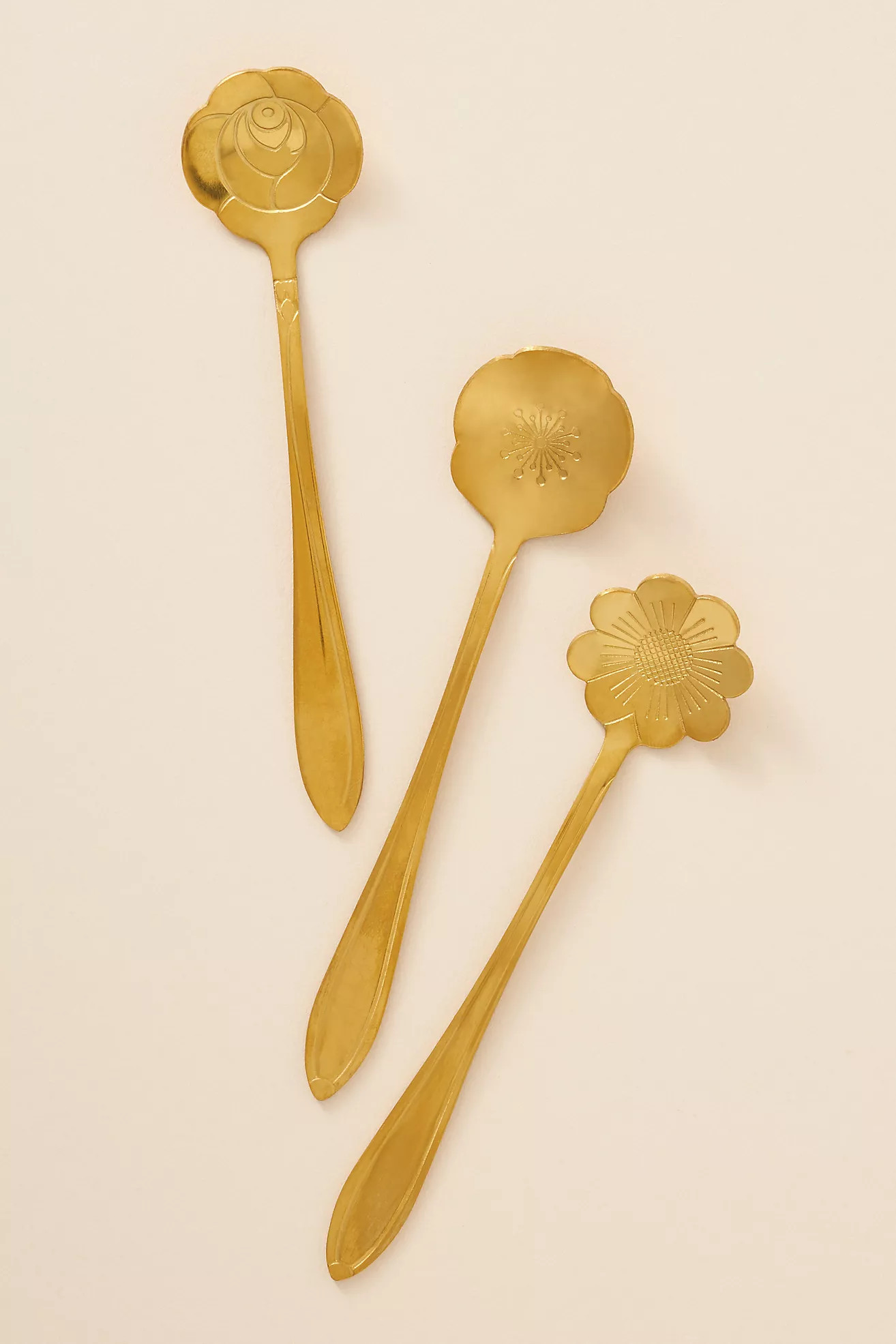 Flower Teaspoons, Set of 3 | Anthropologie (US)