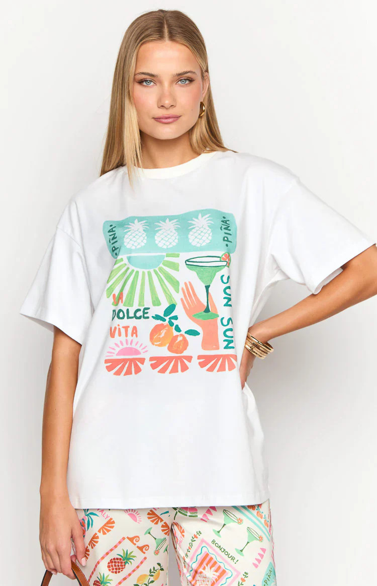 Jaz Dolce Vita Print Tee | Beginning Boutique (US)