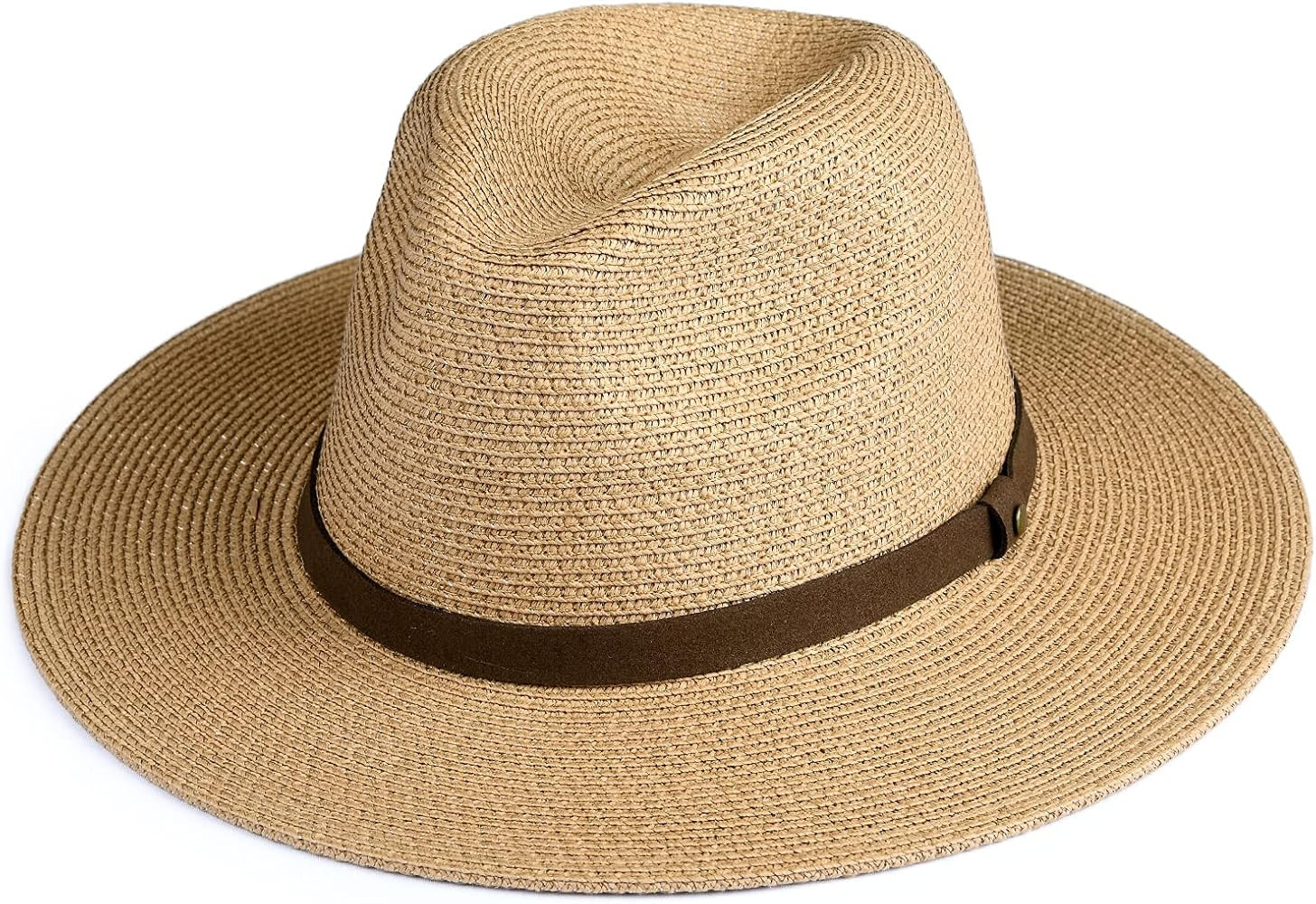 FURTALK Panama Hat Sun Hats for Women Men Wide Brim Fedora Straw Beach Hat UV UPF 50 | Amazon (US)