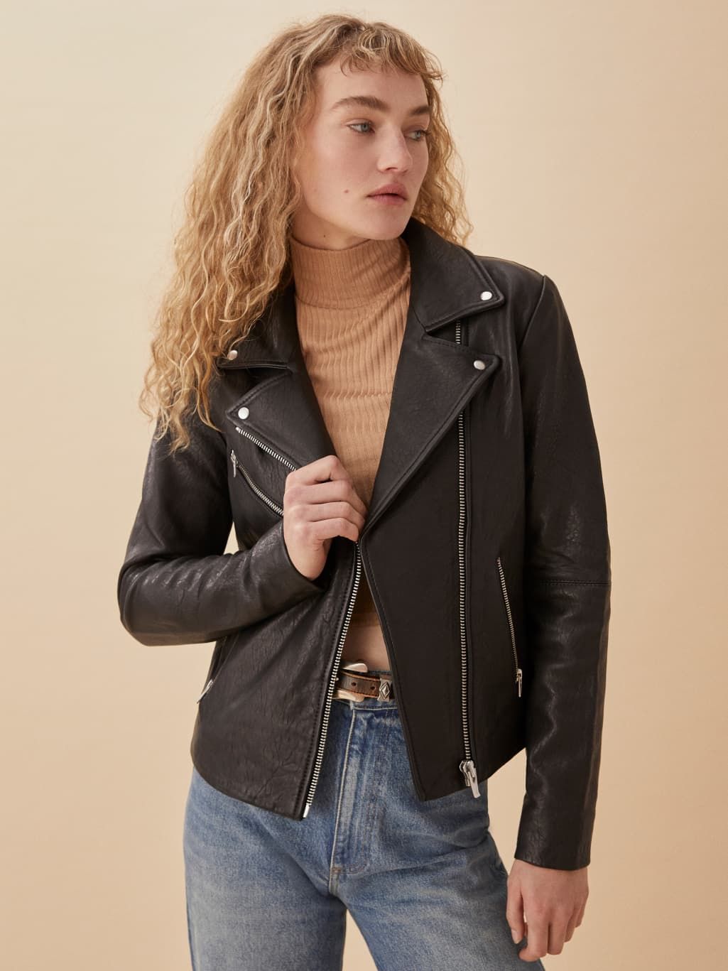 Veda Bad Leather Jacket | Reformation (US & AU)