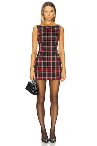 MAJORELLE Raine Mini Dress in Black & Red Plaid from Revolve.com | Revolve Clothing (Global)