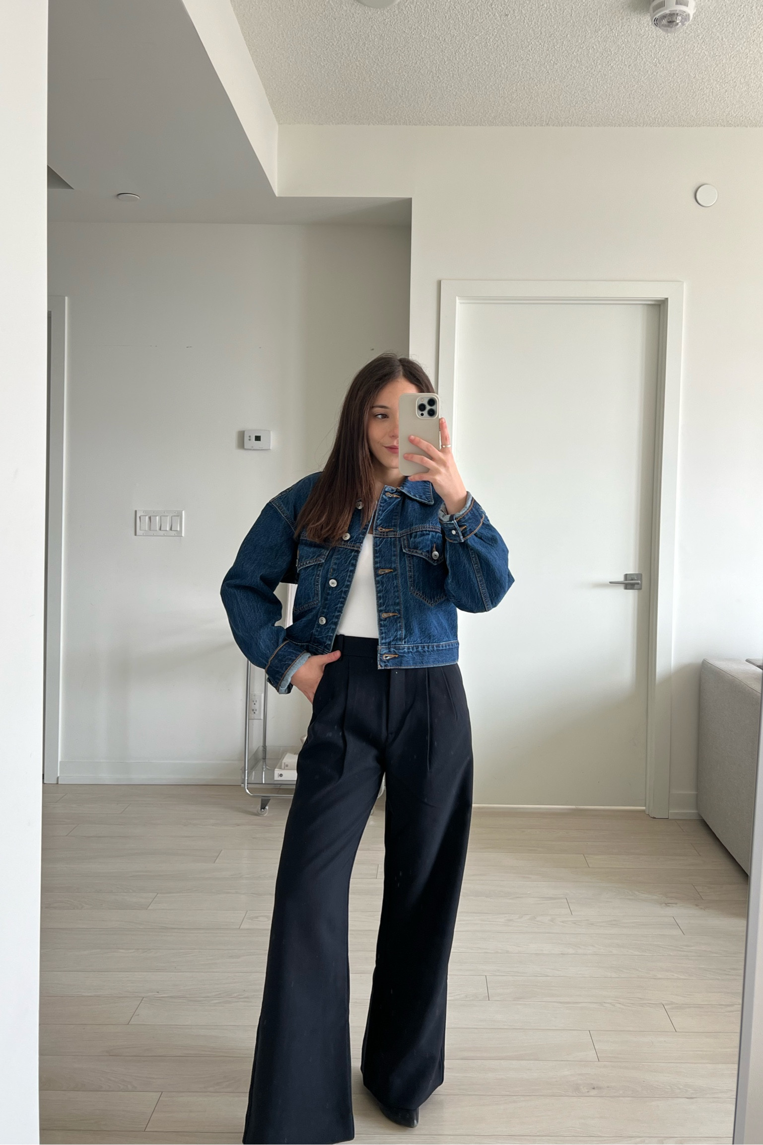 Such a cute petite-friendly cropped denim jacket! 

I got a size XXS in the jacket and a size 23w SHORT in the pants 

Petite fashion, petite clothing, denim jacket 

#LTKworkwear #LTKunder50 #LTKunder100