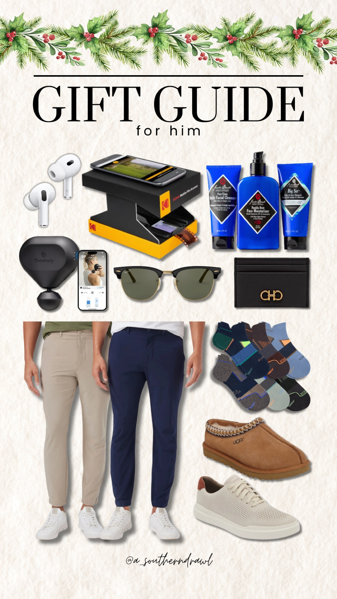 Gift Guide: for him✨🎄

gift ideas, gift guide, present ideas, gifts for him, for him, AirPods, sunglasses, house slippers, work shoes, jack black gift set, Grace White, A Southern Drawl 

#LTKGiftGuide #LTKHoliday #LTKSeasonal
