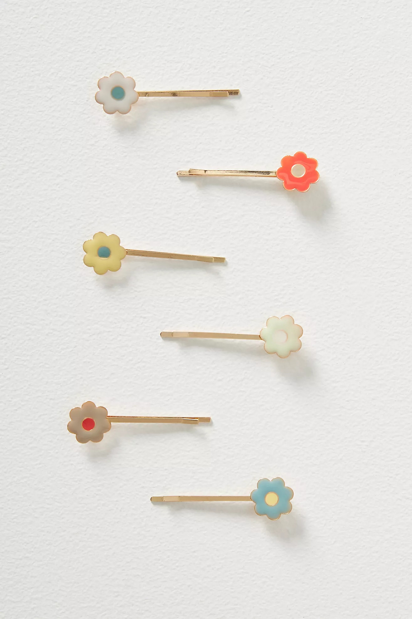 Daisy Enamel Hair Slides, Set of 6 | Anthropologie (US)