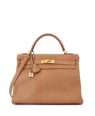 Kelly 35 Handbag Brown Courchevel with Gold Hardware | Bloomingdale's (US)