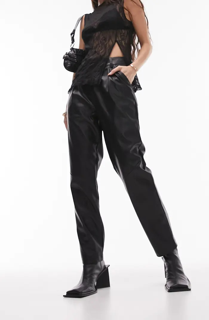 Faux Leather Tapered Pants | Nordstrom