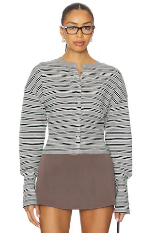 LIONESS Head in The Clouds Cardigan in Grey Moss from Revolve.com | Revolve Clothing (Global)