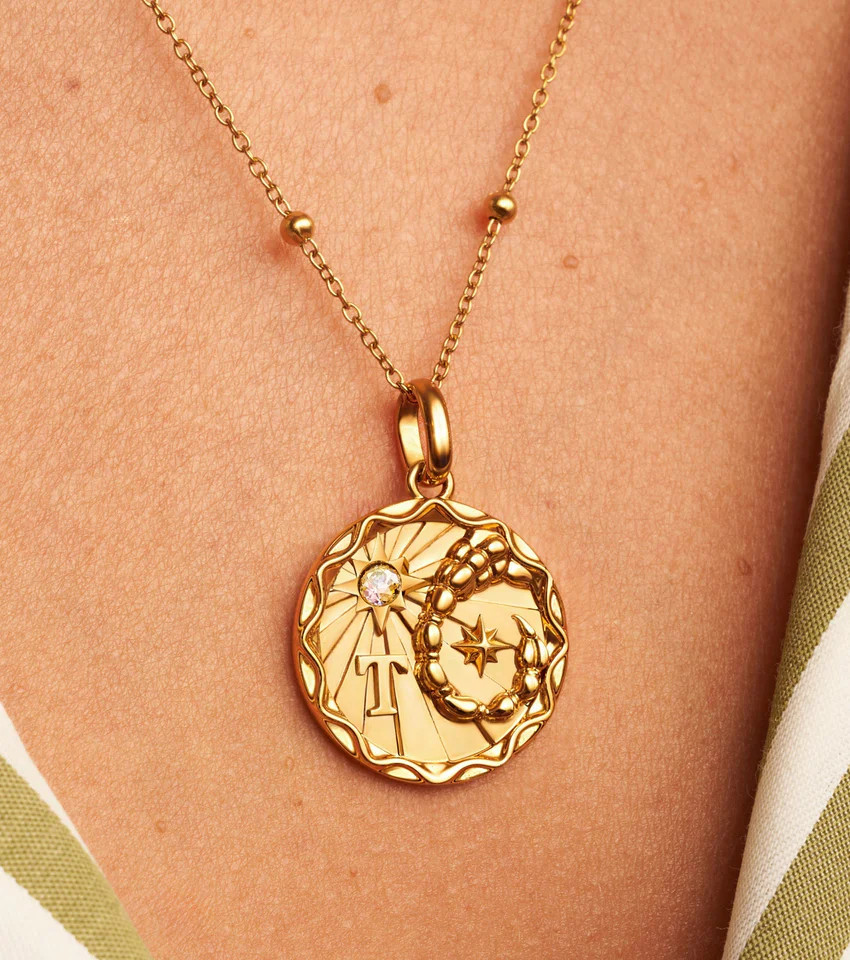Custom Zodiac Coin Necklace (Gold) | Abbott Lyon