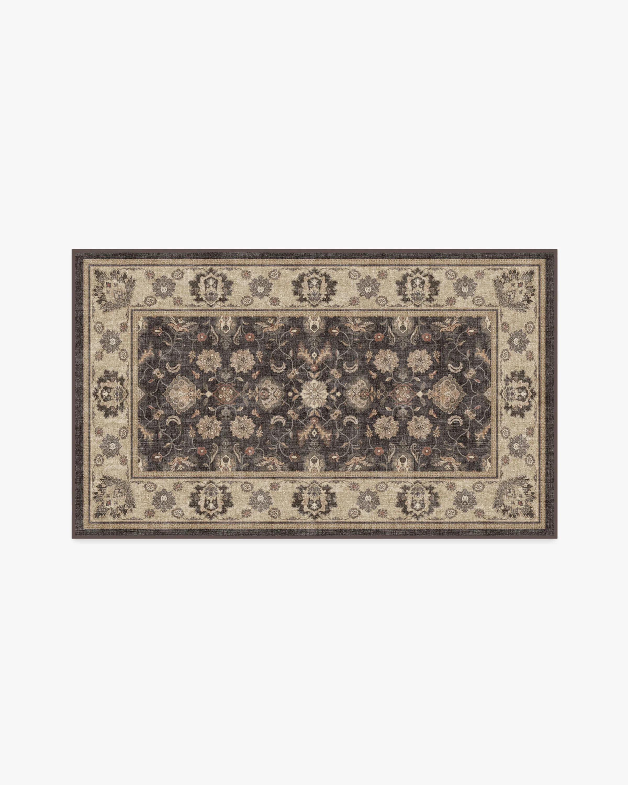 Odette Dark Wood Flatwoven Rug | Ruggable