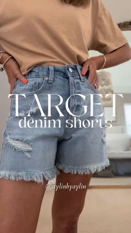 Target denim shorts, target style, summer style #StylinbyAylin 

#LTKstyletip #LTKunder50 #LTKSeasonal