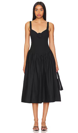 Billie Midi Dress in Black | Revolve Clothing (Global)