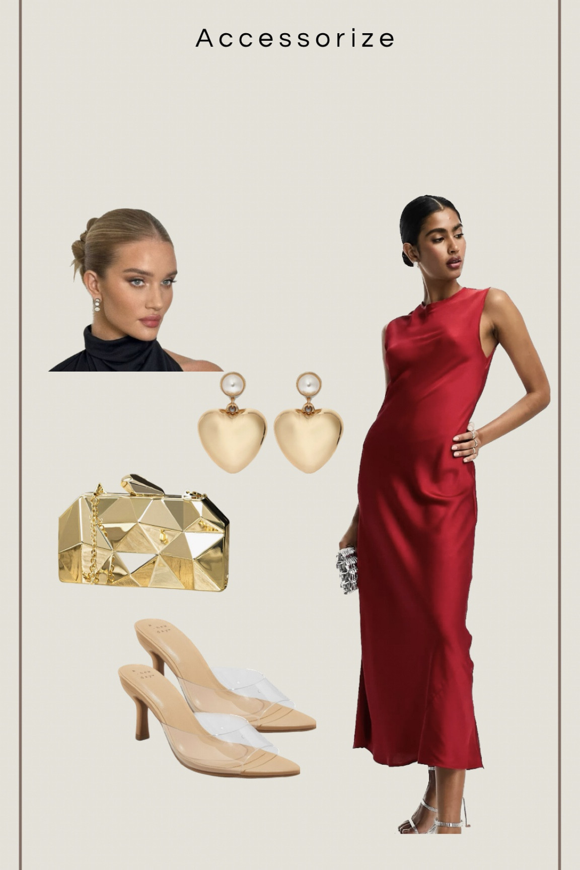 Red dress accessories 