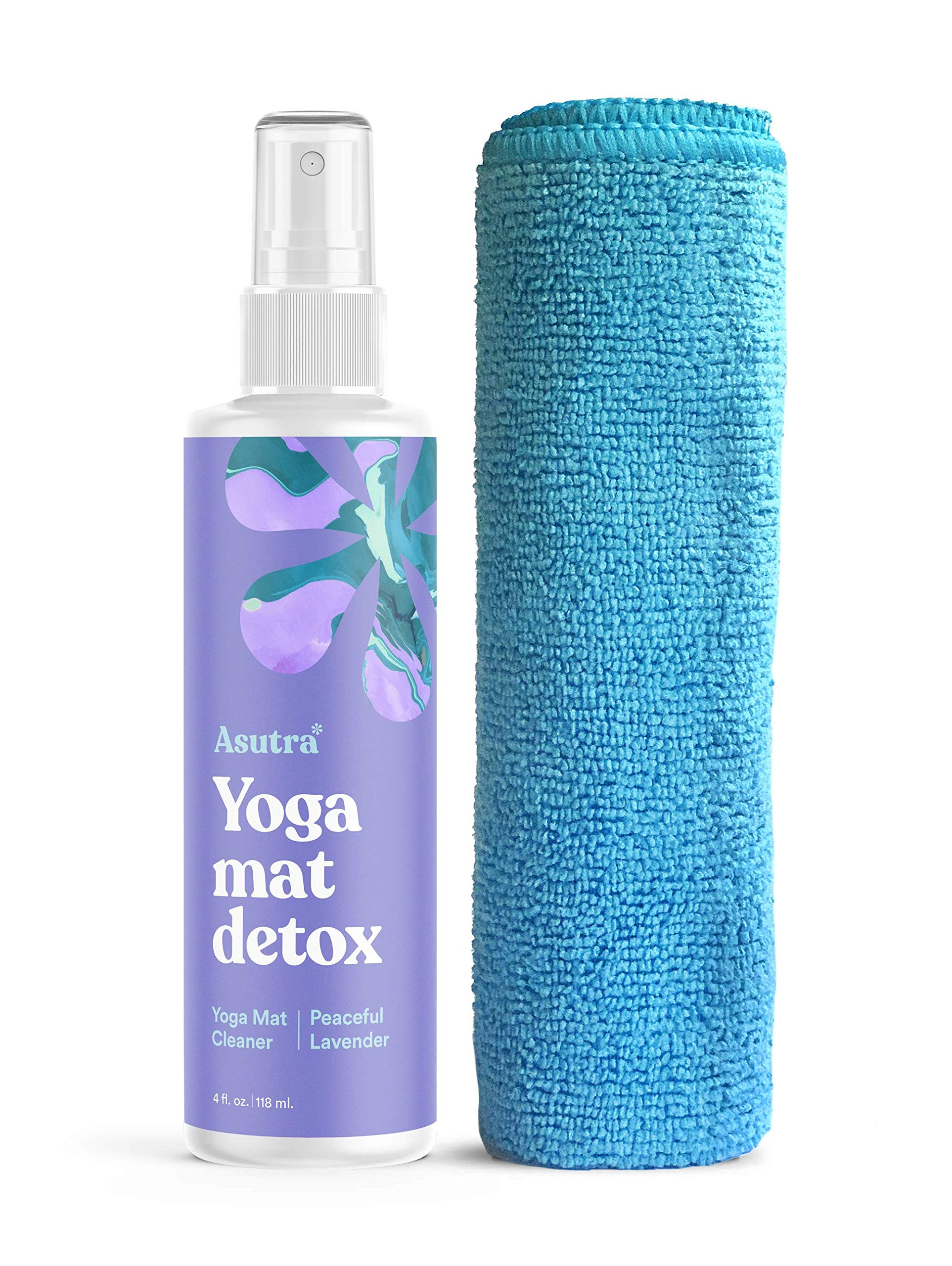 ASUTRA Yoga Mat Cleaner Spray (Peaceful Lavender), 4 fl oz - No Slippery Residue, Organic Essenti... | Amazon (US)