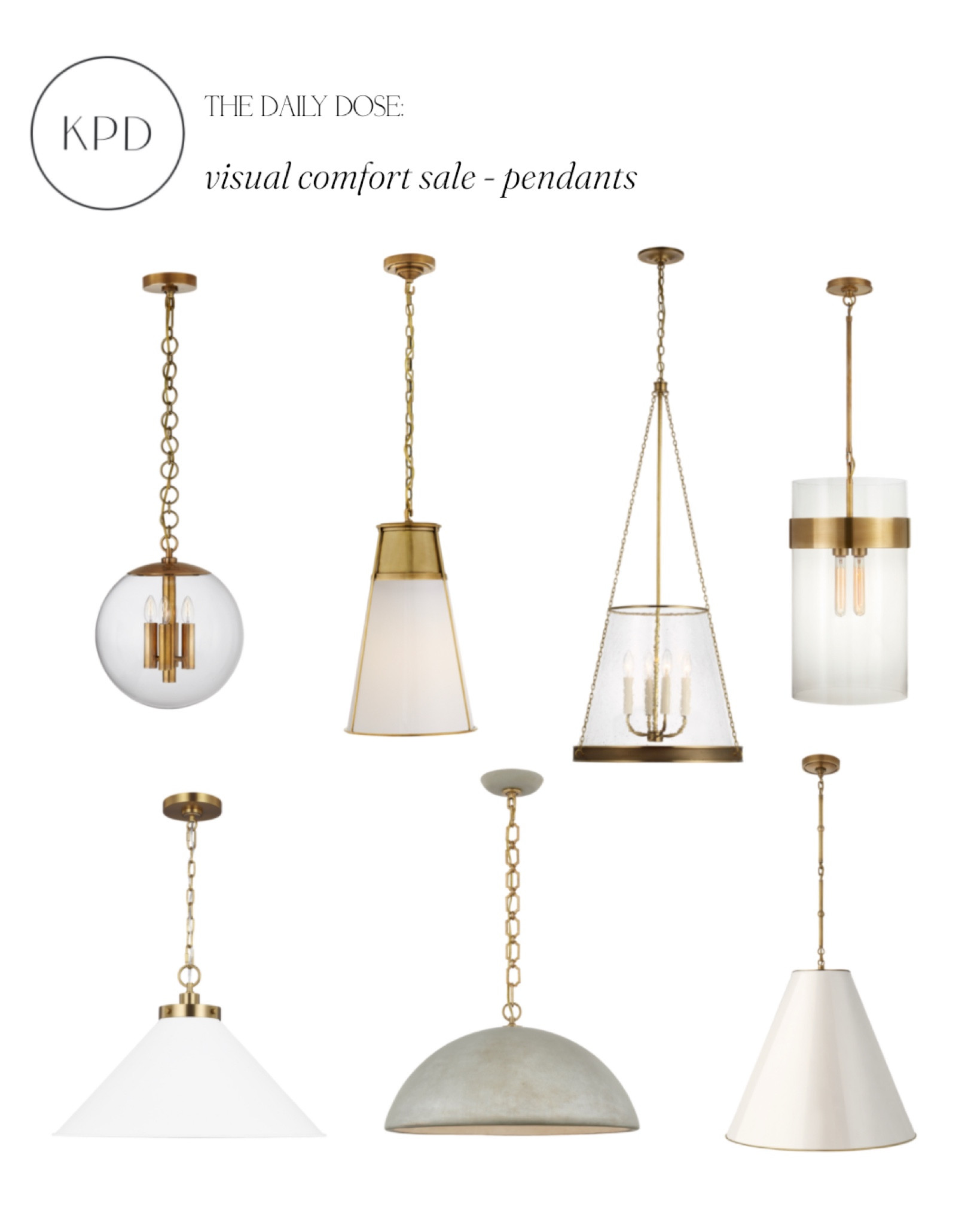 kpd the daily dose: visual comfort memorial day sale with 20% off our favorite pendant styles 

#LTKstyletip #LTKhome #LTKsalealert