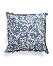 Made In Usa 22x22 Linen Blend Bird Floral Pillow | Throw Pillows | Marshalls | Marshalls