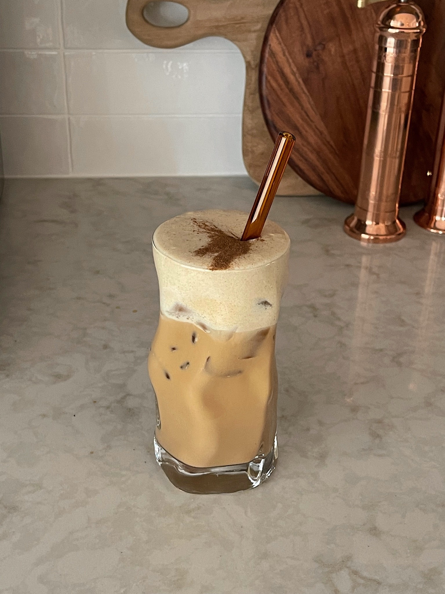 Amber glass straws & crinkle glass cups pack of 6 from amazon 

#LTKunder50 #LTKhome