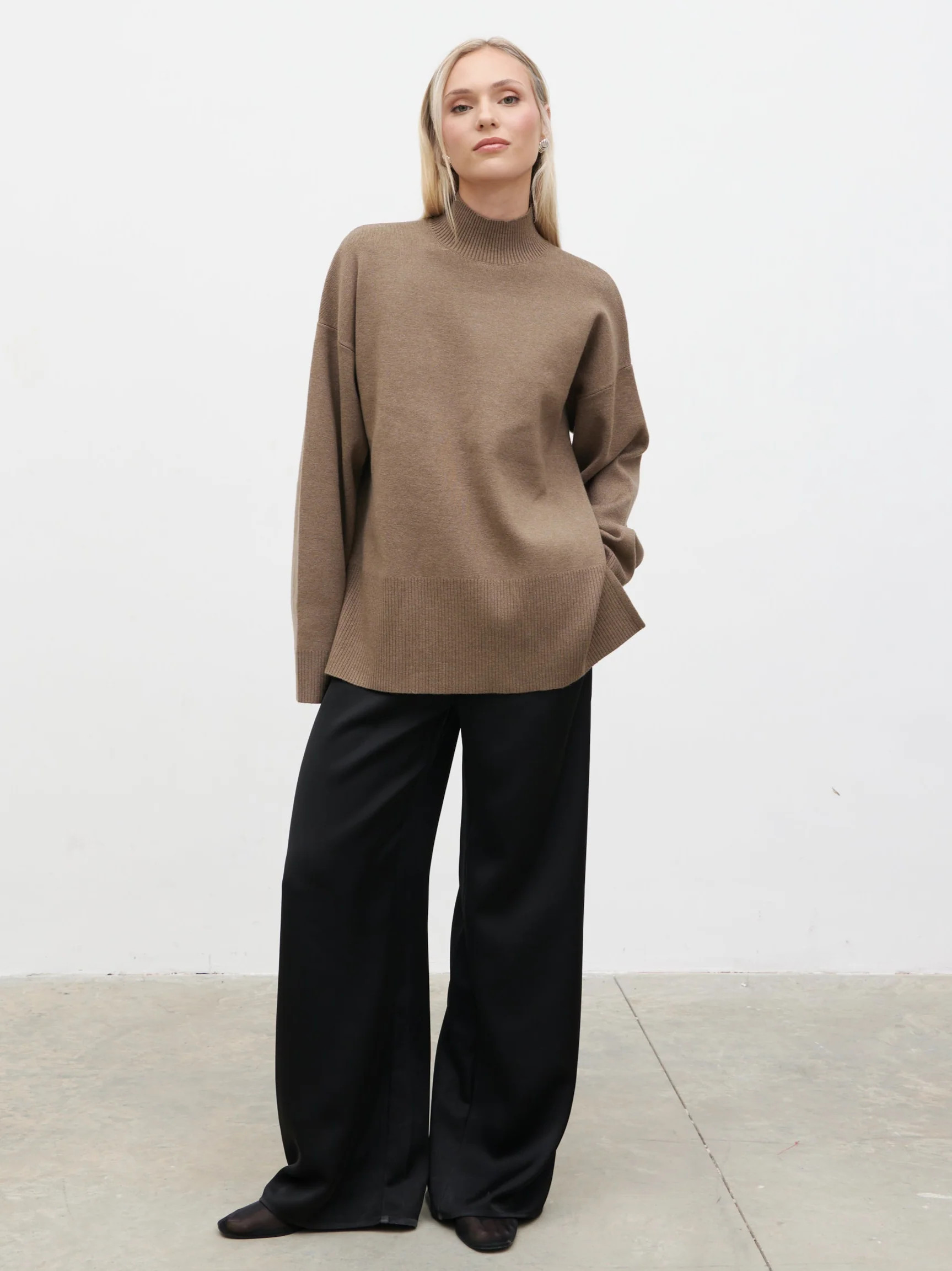 Estella High Neck Knit Jumper | Pretty Lavish (UK)