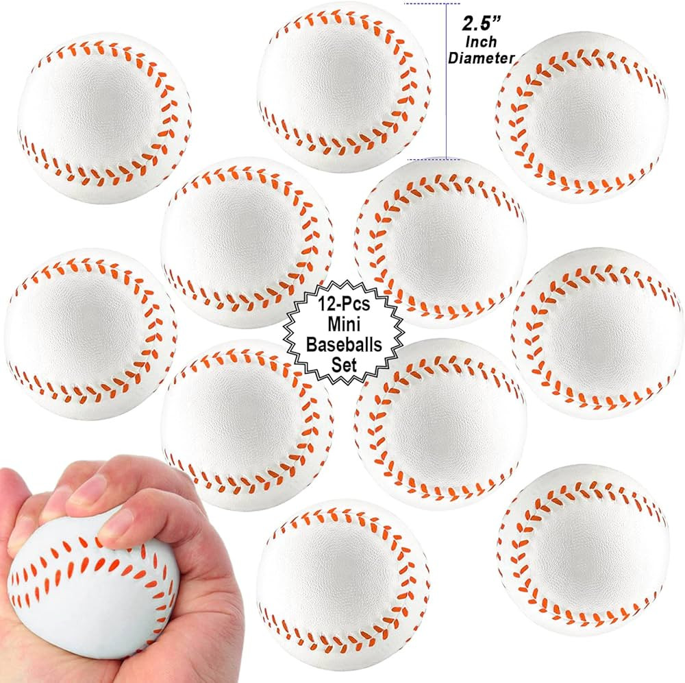 Mini Sports Balls for Kids Party Favor Toy, Soccer Ball, Basketball, Football, Baseball Squeeze F... | Amazon (US)
