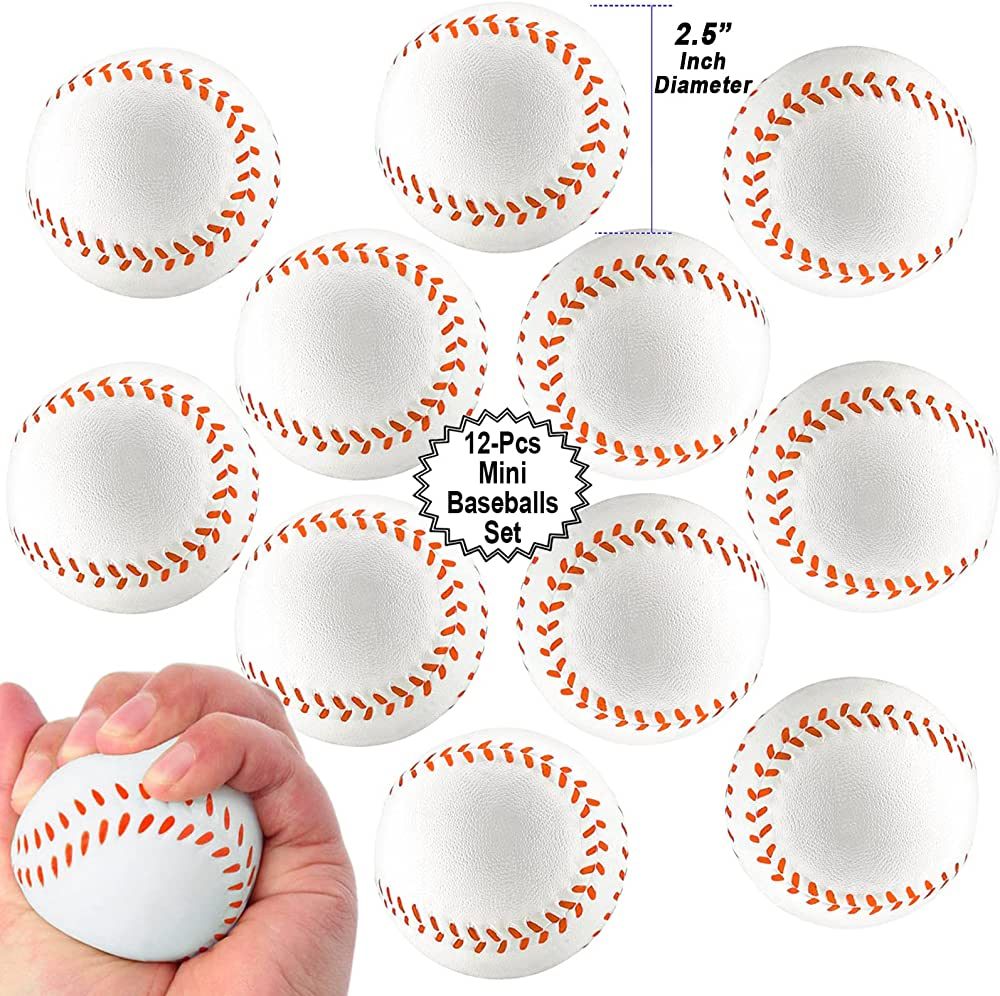 Mini Sports Balls for Kids Party Favor Toy, Soccer Ball, Basketball, Football, Baseball Squeeze F... | Amazon (US)
