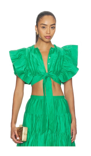 Alexis Varenna Top in Green. - size M | Revolve Clothing (Global)