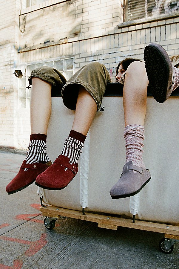 Birkenstock Boston Suede Clog in Zinfandel, Men's at Urban Outfitters | Urban Outfitters (US and RoW)