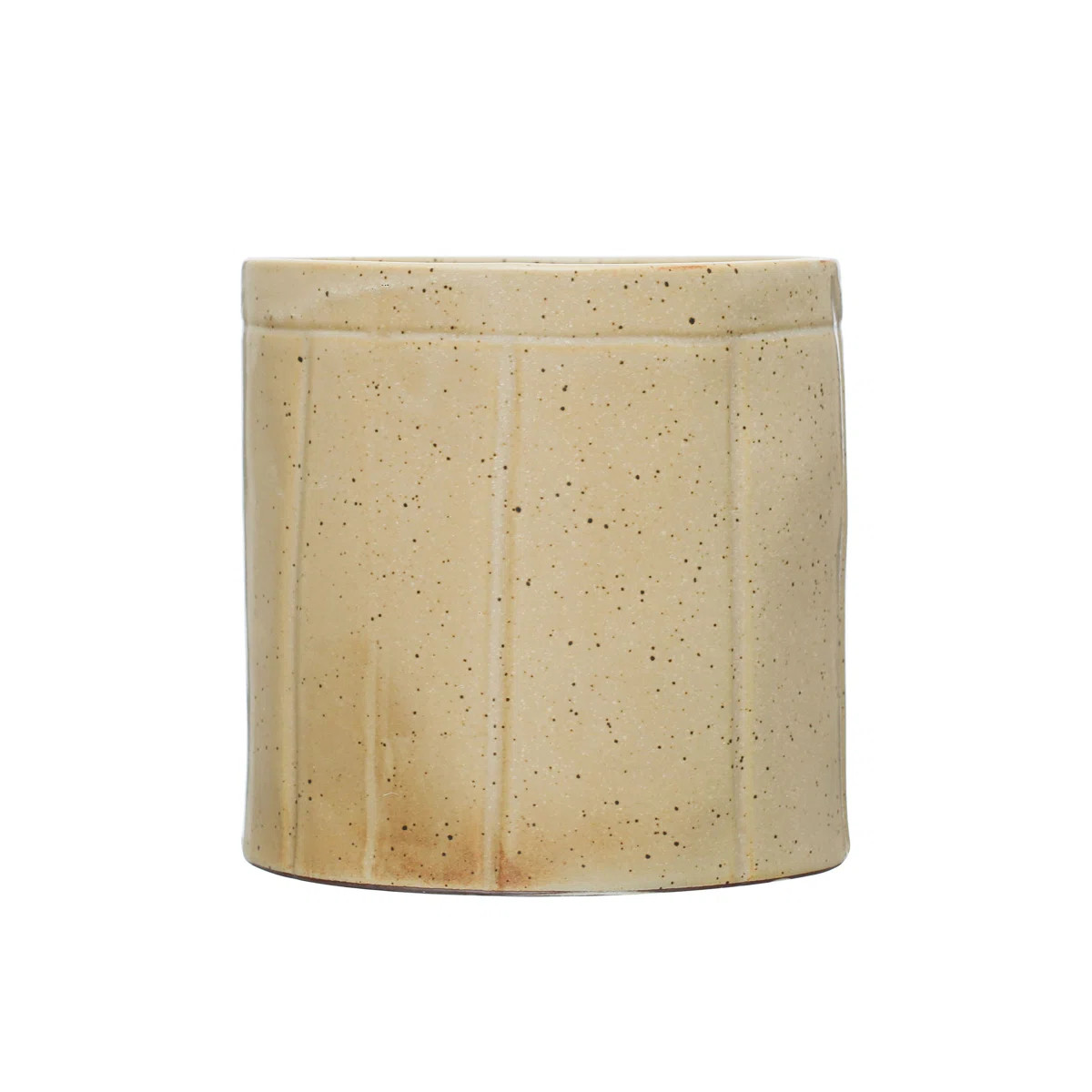 Decorative Stoneware Crock with Line Detail | Wayfair North America