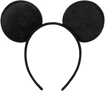 CHuangQi Mouse Ears Headband, Solid Black Plush Ears for Boy & Girl Birthday Party, Party Favors ... | Amazon (US)