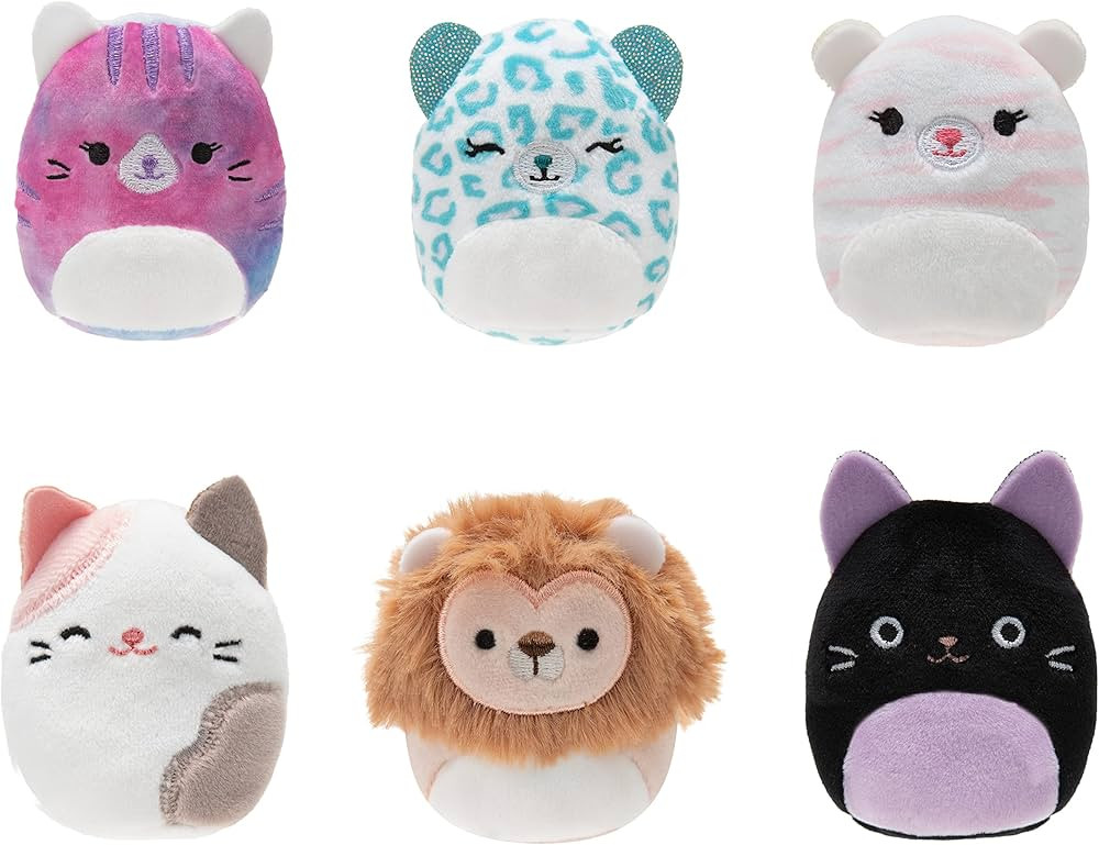 Squishville by Original Squishmallows Purr-FECT Squad Plush - Six 2-Inch Squishmallows Including ... | Amazon (US)