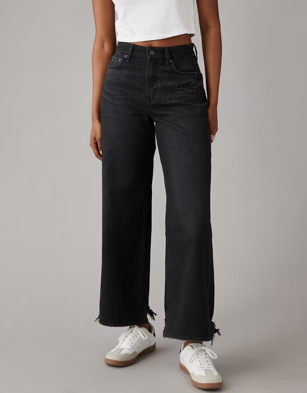 AE Strigid Super High-Waisted Baggy Wide-Leg Ankle Jean | American Eagle Outfitters (US & CA)