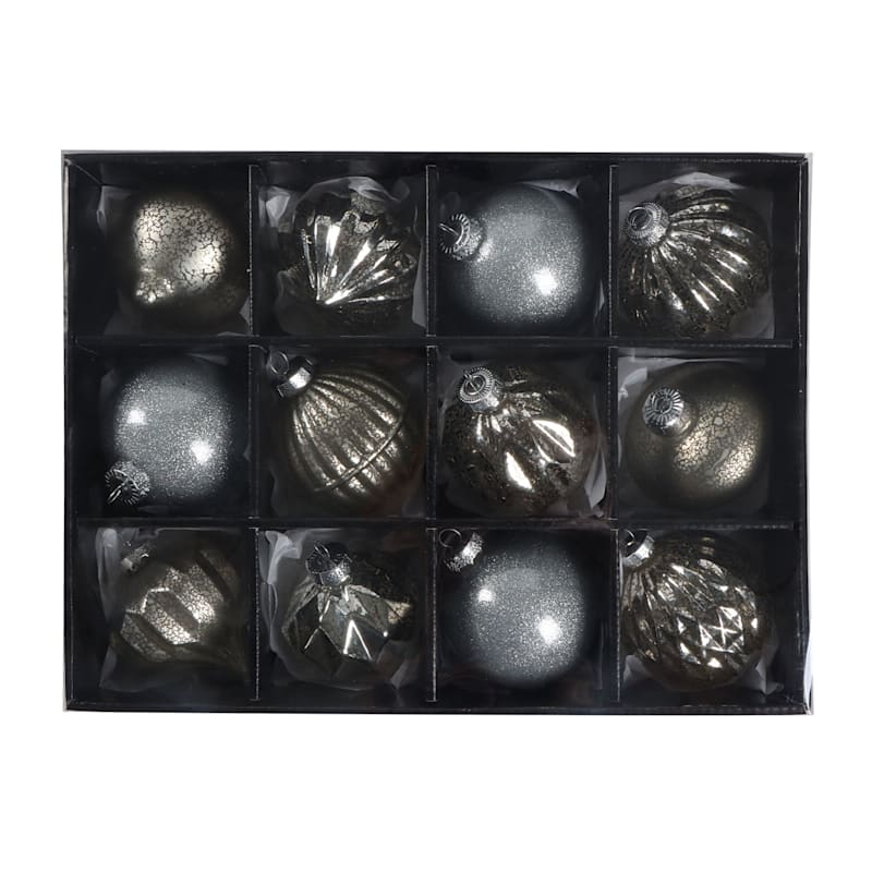 12-Count Silver Decorated Glass Ornaments






	
		
				
			
									
					
					
						
						... | At Home