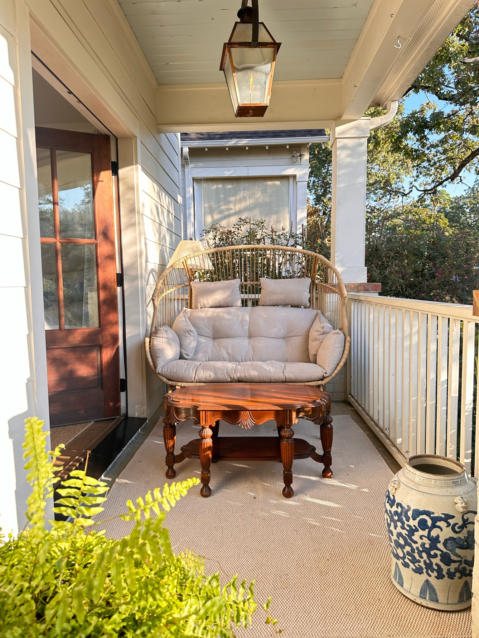 Coziest upgrade to the front porch 🙌 glider and rug are both Amazon 💯💯

#LTKFindsUnder100 #LTKHome #LTKSeasonal