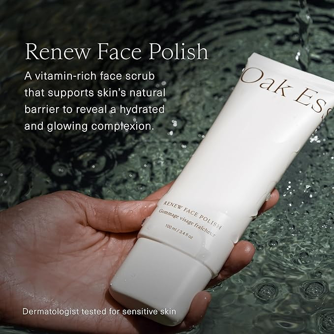 Oak Essentials Renew Face Polish | Gentle Exfoliating Face Scrub with Pineapple Extract, Vitamin ... | Amazon (US)