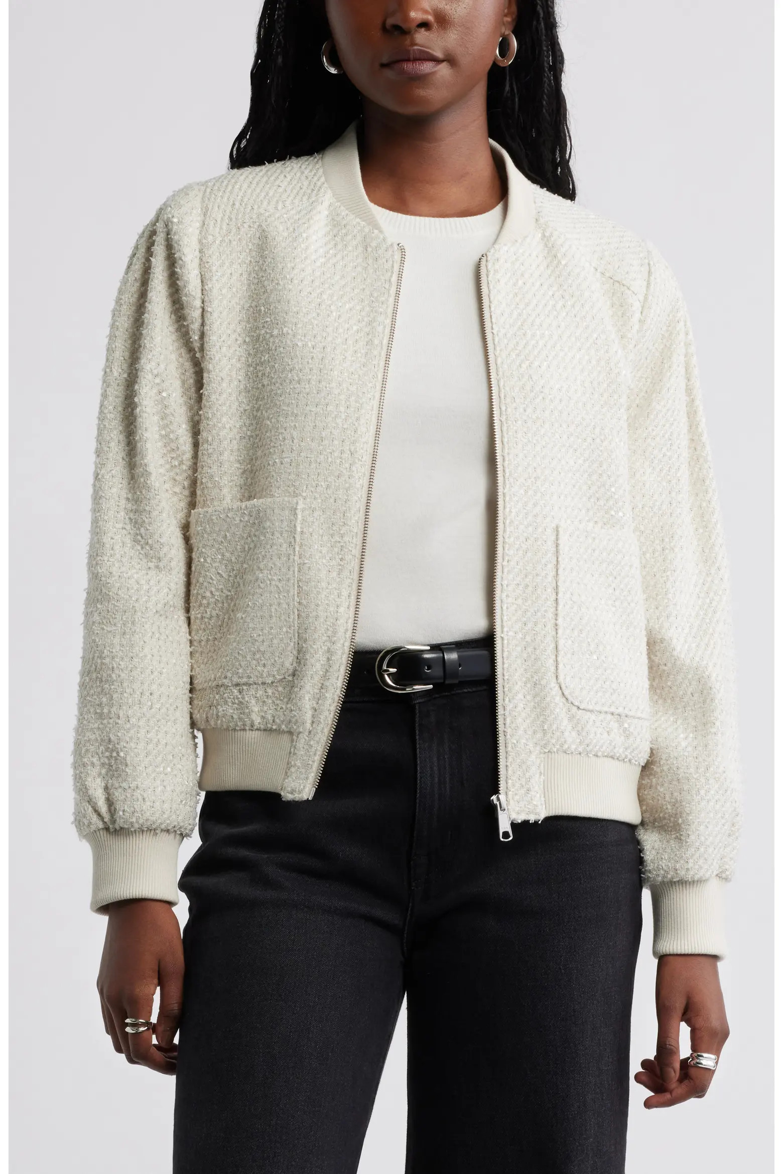 Tweed Bomber Jacket (Women) | Nordstrom | Nordstrom