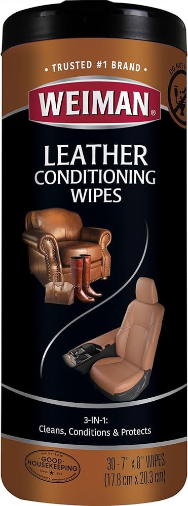 Weiman Leather Cleaner & Conditioner Wipes With UV Protection, Prevent Cracking Or Fading Of Leat... | Amazon (US)