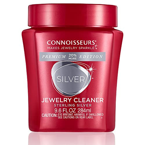 CONNOISSEURS Premium Edition Silver Jewelry Cleaner Solution for Sterling Silver - 9.6 fl oz - Cleans and Removes Tarnish in Seconds | Amazon (US)