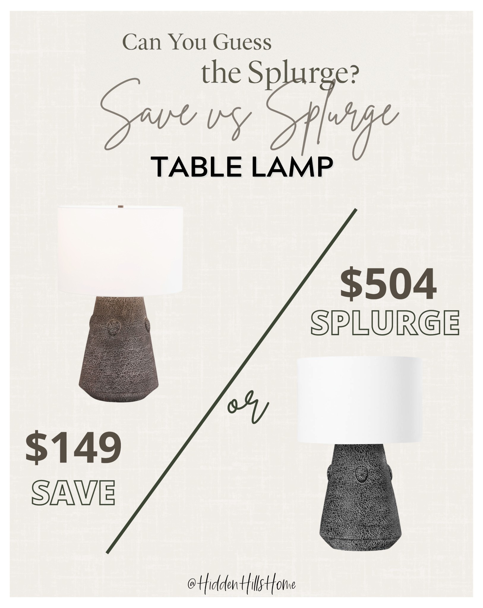 Save vs splurge home decor finds! Exact table lamp for over $300 less! 

#LTKSaleAlert #LTKStyleTip #LTKHome