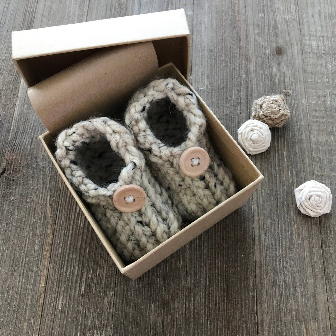 Baby booties | Gender reveal | Birth announcement | baby photo prop | knitted baby booties | Etsy (US)