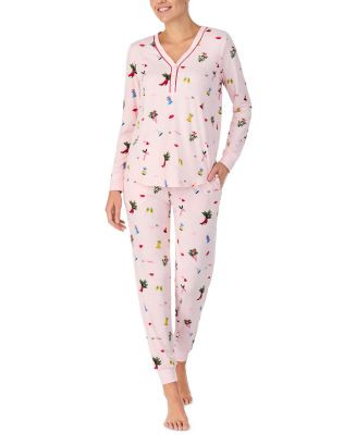 kate spade new york Jersey Henley Christmas Pajama Set  | Bloomingdale's Women | Bloomingdale's (US)