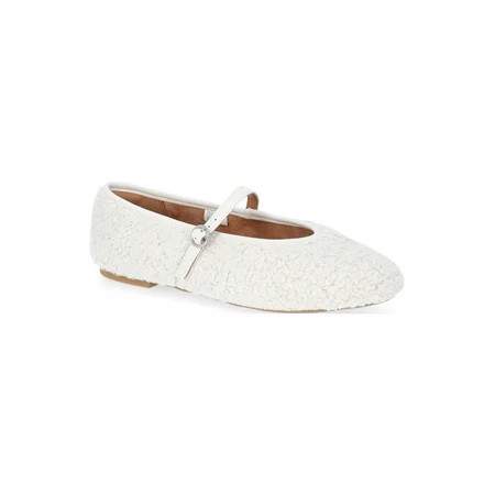 No Boundaries Women s Faux Shearling Mary Jane Flats | Walmart (US)
