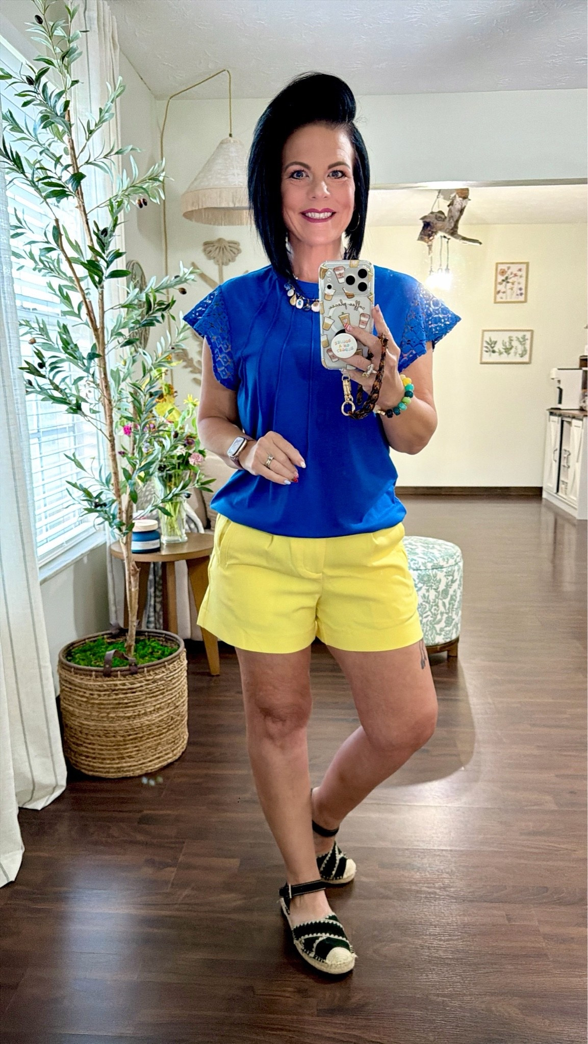 summer outfits over 40
Trouser shorts are last years style from Target by A New Day 

Similar top Women Tops Fashion Creneck Lace Ruffle Short Sleeve Blouses

#LTKootd #LTKOver40 #LTKBeauty
