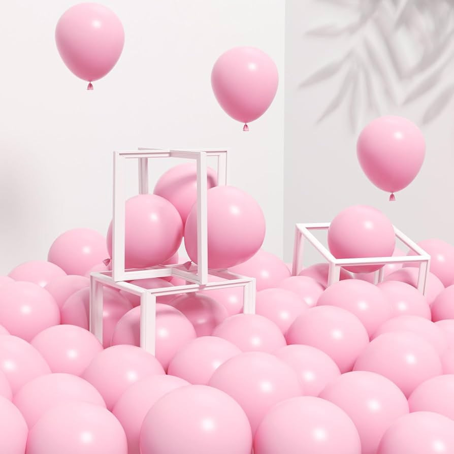 120pcs 5inch Pink Balloons, Small Light Pink Latex Balloons for Baby Bridal Shower Gender Reveal ... | Amazon (US)